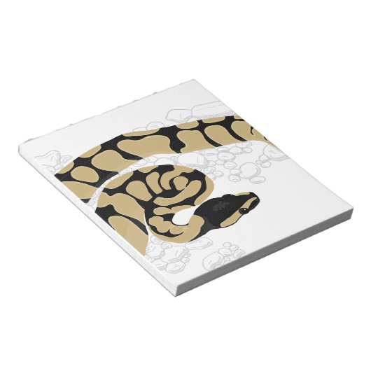 Ball Python Snake Notitieblok (Schuin)