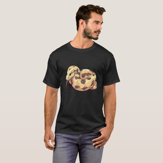 Ball Python Snake Reptile Noodle Reptile Snek 4 T-shirt (Voorkant volledig)