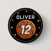 Ball-sport in honkbal ronde button 5,7 cm (Voorkant)