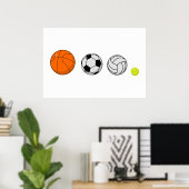 Ball Sports Poster (Thuiskantoor)