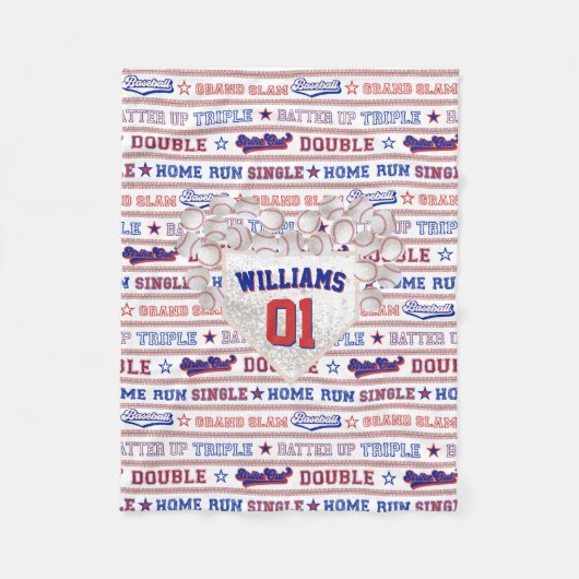 Ball Stitch - Baseball Fleece Deken (Voorkant)