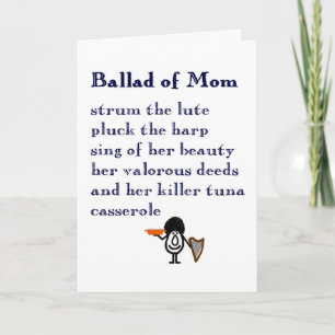 Ballad of Mom - een vrolijk gedicht van Happy Moed Kaart