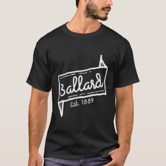 Ballard Seattle Washington Est 1889 buurt T-shirt