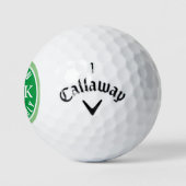 balle avec nom de golfeur et initiales monogrammée (Logo)