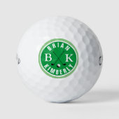balle avec nom de golfeur et initiales monogrammée (Devant)