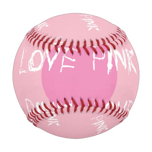 Balle de base-ball love pink (Devant)