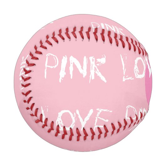 Balle de base-ball love pink (Devant Gauche)