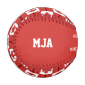 Balle De Baseball #1 NUMÉRO 1 DAC Fête des pères CANADA Drapeau (Devant Gauche)