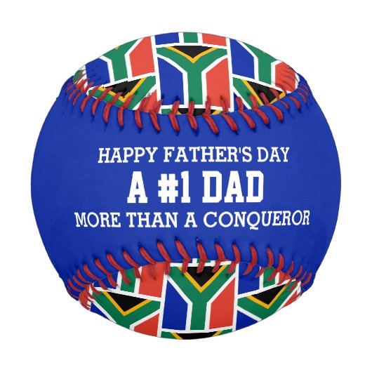 Balle De Baseball #1 NUMÉRO 1 Fête des pères DAD DRAPEAU AFRIQUE DU  (Devant)