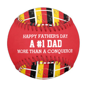 Balle De Baseball #1 NUMÉRO 1 Fête des pères PAPA ALLEMAGNE Drapeau