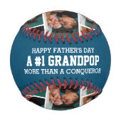 Balle De Baseball #1 NUMÉRO 1 PHOTO GRANDPOP Fête des pères (Devant)