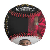 Balle De Baseball 21e anniversaire 2002 Monogramme Nom Photo Légenda (Devant)