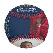 Balle De Baseball 30e anniversaire Né 1993 Monogramme Photo Légende  (Devant)