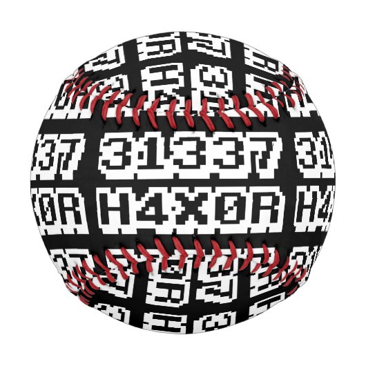 BALLE DE BASEBALL 31337 H4X0R (Devant)