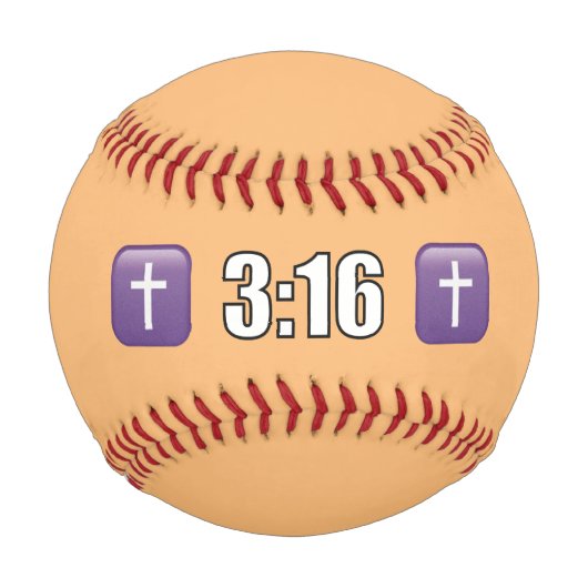 Balle De Baseball 3:16 Jésus-Christ (Devant)
