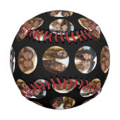 Balle De Baseball 3 Photo Collage Motif demi-brique - cercle noir (Devant)