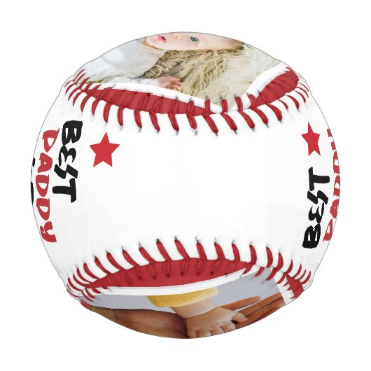 Balle De Baseball 3 Photo et texte Personnalisé L'un d'un genre (Dos)