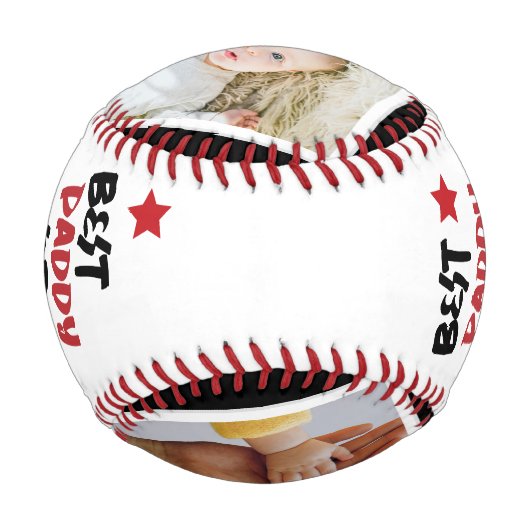 Balle De Baseball 3 Photo et texte Personnalisé L'un d'un genre (Dos)