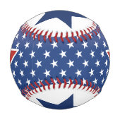 Balle De Baseball 4 juillet Etoiles, Rouge Blanc et Bleu (Dos)