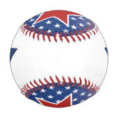 Balle De Baseball 4 juillet Etoiles, Rouge Blanc et Bleu (Devant)
