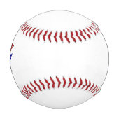 Balle De Baseball 4 juillet heureux (Devant)