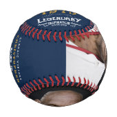 Balle De Baseball 50e anniversaire 1973 Monogramme Photo légendaire (Devant)