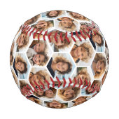 Balle De Baseball 5 Photo Collage Honeycomb Motif BE Patient (Devant)