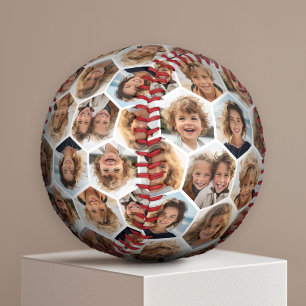 Balle De Baseball 5 Photo Collage Honeycomb Motif BE Patient