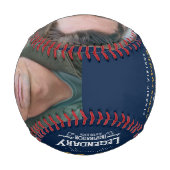 Balle De Baseball 60e anniversaire Né 1963 Monogramme Photo Légende (Dos)