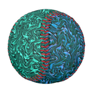 Balle De Baseball A l'air de duple vert et bleu texturé de mur