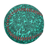 Balle De Baseball A l'air de jade vert texturé de mur (Devant Gauche)