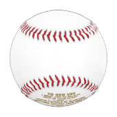 Balle De Baseball À mon fils Cadeau de maman et papa Baseball (Dos)