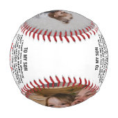 Balle De Baseball À Mon Fils De Papa ou Maman Citer & Custom 2 Photo (Dos)