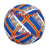 Balle De Baseball Aaland Îles Ålander Drapeau Carrelé Personnalisé (Dos)