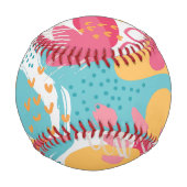 Balle De Baseball Abstrait Coloré (Dos)