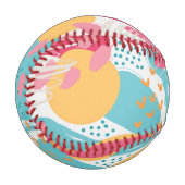 Balle De Baseball Abstrait Coloré (Devant Gauche)