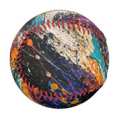 Balle De Baseball Abstrait de luxe 3D (Devant Gauche)