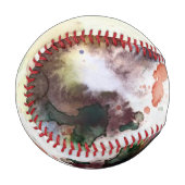 Balle De Baseball Abstraite aquarelle grunge texture avec peinture (Devant Gauche)