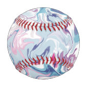 Balle De Baseball Acrylique liquide rose et bleu (Dos)