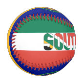 Balle De Baseball Afrique du Sud Drapeau et blason Patriotique (Devant Gauche)