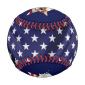 Balle De Baseball Aigle À Balles, Drapeau Américain, Étoile (Dos)