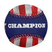 Balle De Baseball Aigle Extraordinaire, Drapeau Américain, Étoile (Devant)