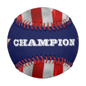 Balle De Baseball Aigle sauvage, Drapeau américain, Étoile (Devant)