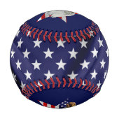 Balle De Baseball Aigle Vigilant, Drapeau Américain, Étoile (Dos)