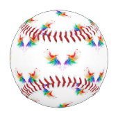 Balle De Baseball Ailes fluffy arc-en-ciel (Dos)