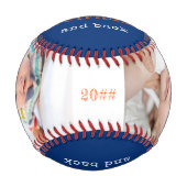 Balle De Baseball Aimez-vous à l'Outfield et la photo bleue du dos (Devant)