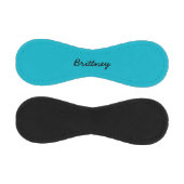 Balle De Baseball Ajouter le nom Custom Black et Aqua Blue Baseball (Panneaux)