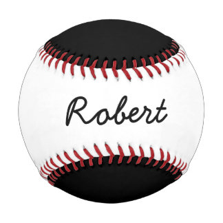 Balle De Baseball Ajouter un nom Custom Black and White Basball