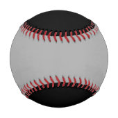 Balle De Baseball Ajouter un nom Custom Grey and Black Baseball (Dos)
