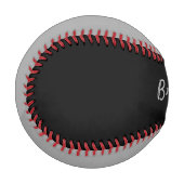 Balle De Baseball Ajouter un nom Custom Grey and Black Baseball (Devant Gauche)